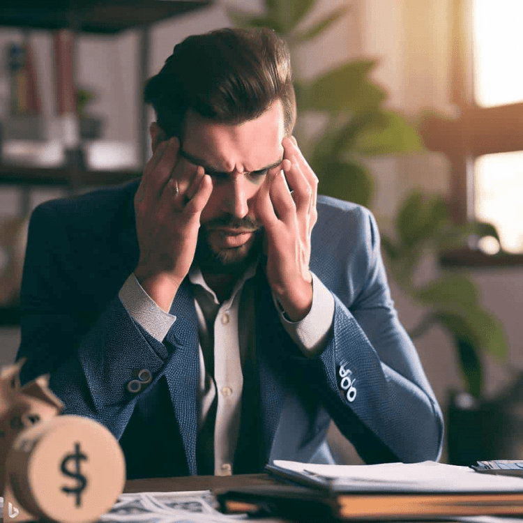 Small business owner struggling with costs